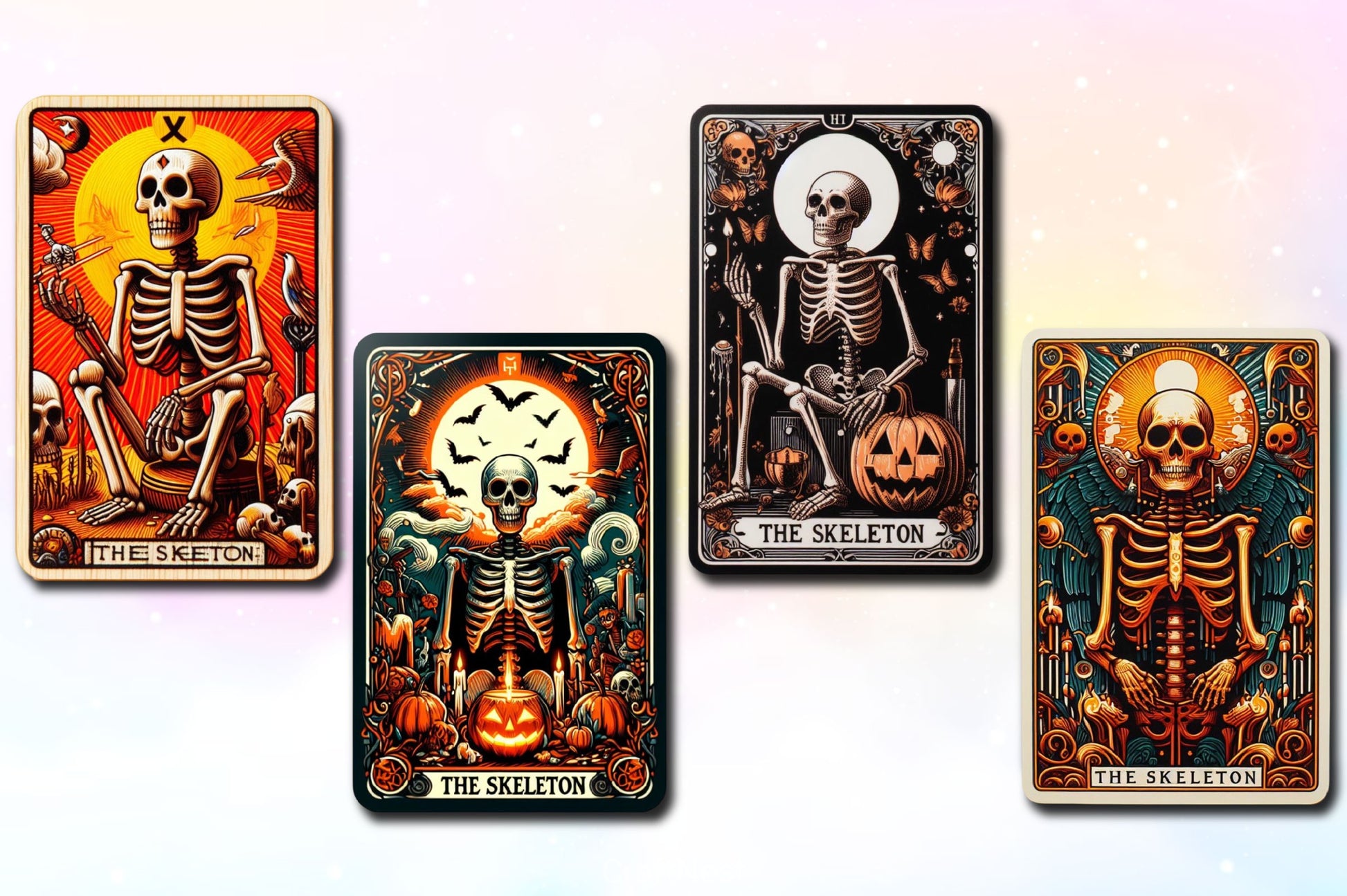 Funny Skeleton Tarot Card Clipart Bundle 4 - CraftNest - Digital Crafting and Art