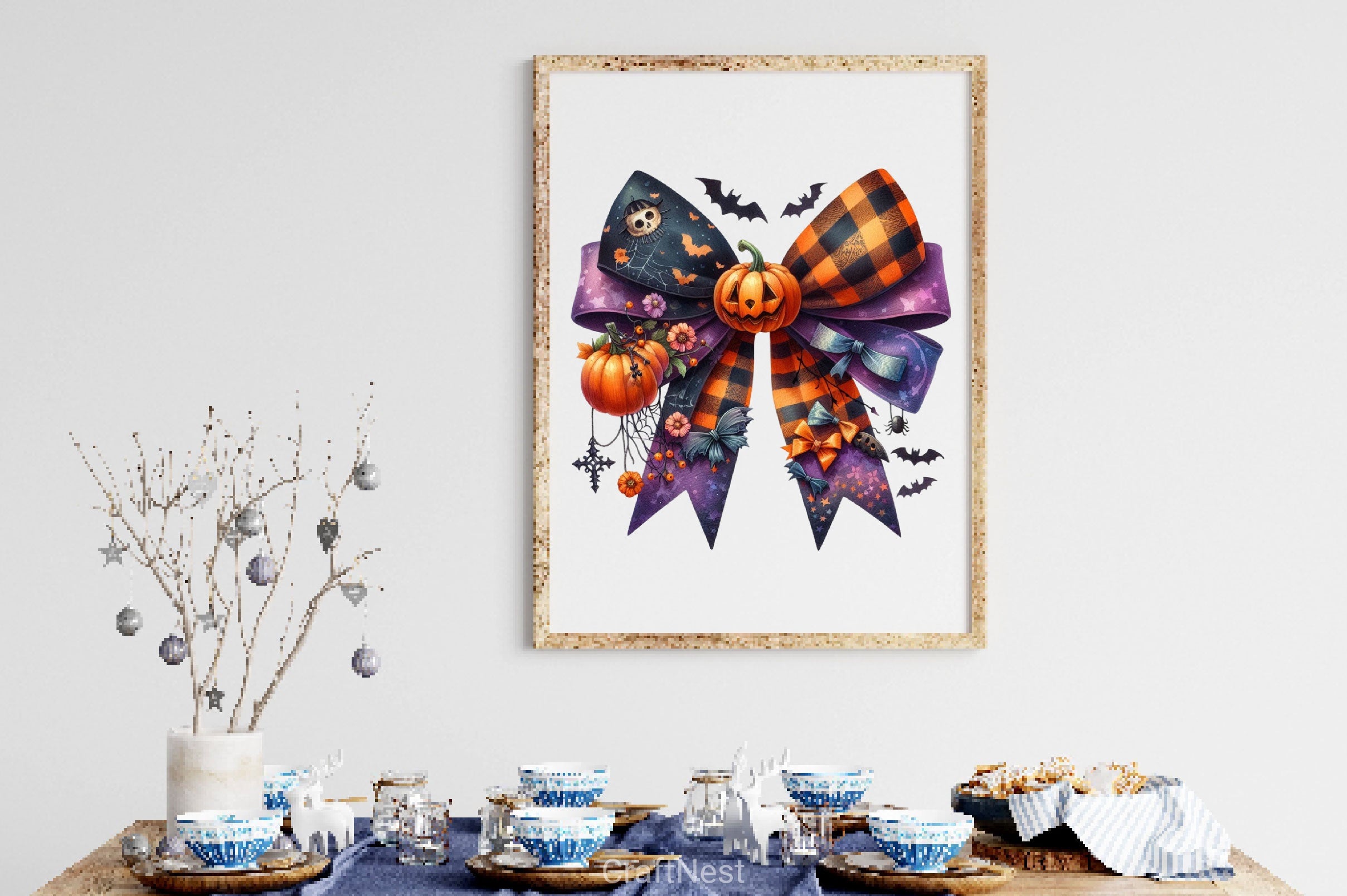 Halloween Coquette Bow Clipart Bundle 6 - CraftNest - Digital Crafting and Art