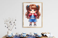 Cute Little Girl With Gym Clipart Bundle - CraftNest - Digital Crafting and Art