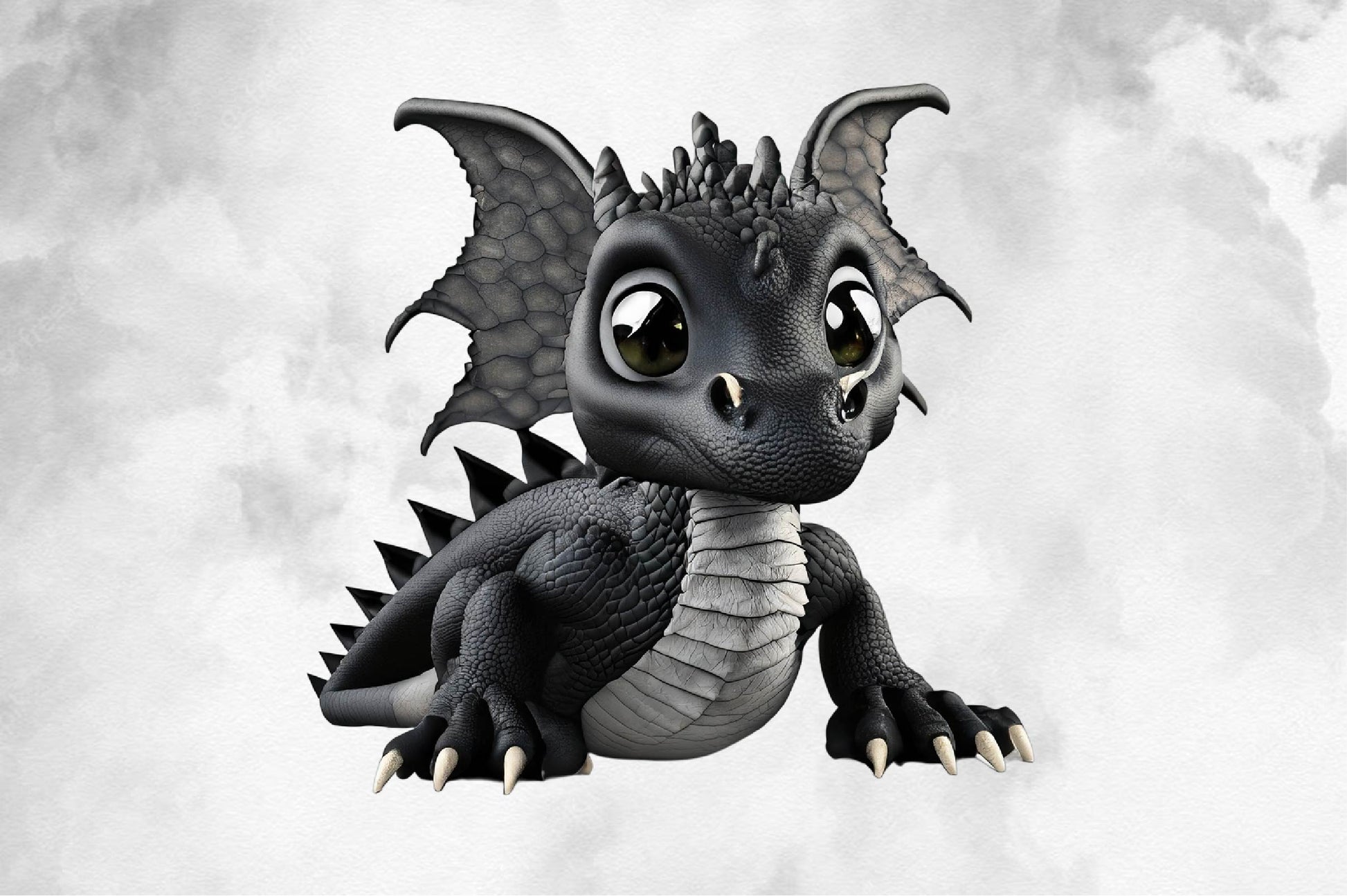 Baby Black Dragon Clipart Bundle - CraftNest - Digital Crafting and Art