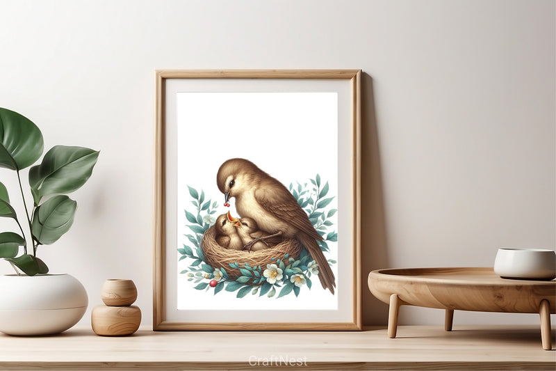 Bird Nest Clipart Bundle - CraftNest - Digital Crafting and Art