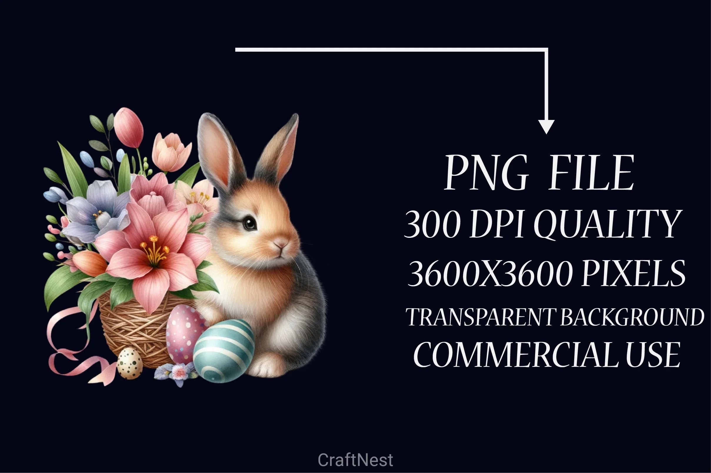 Easter Bunny Clipart Bundle 33 - CraftNest - Digital Crafting and Art