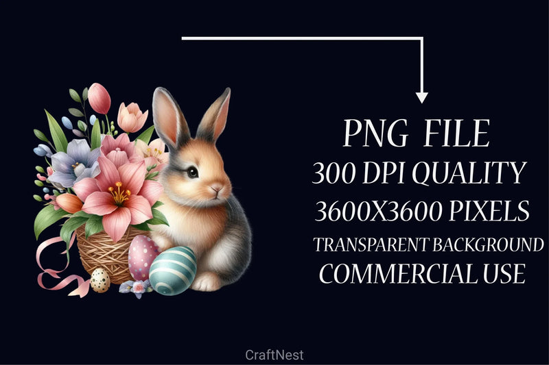 Easter Bunny Clipart Bundle 33 - CraftNest - Digital Crafting and Art