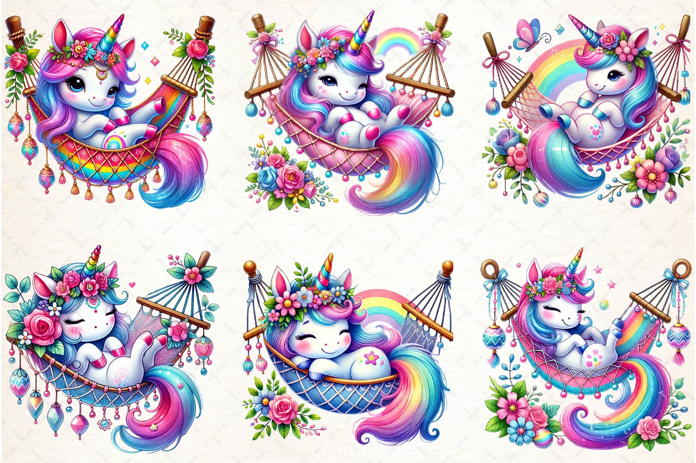 Unicorn Clipart Bundle - CraftNest - Digital Crafting and Art