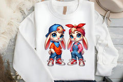 Hip Hop Couple Bunny Easter Clipart Bundle 2 - CraftNest - Digital Crafting and Art