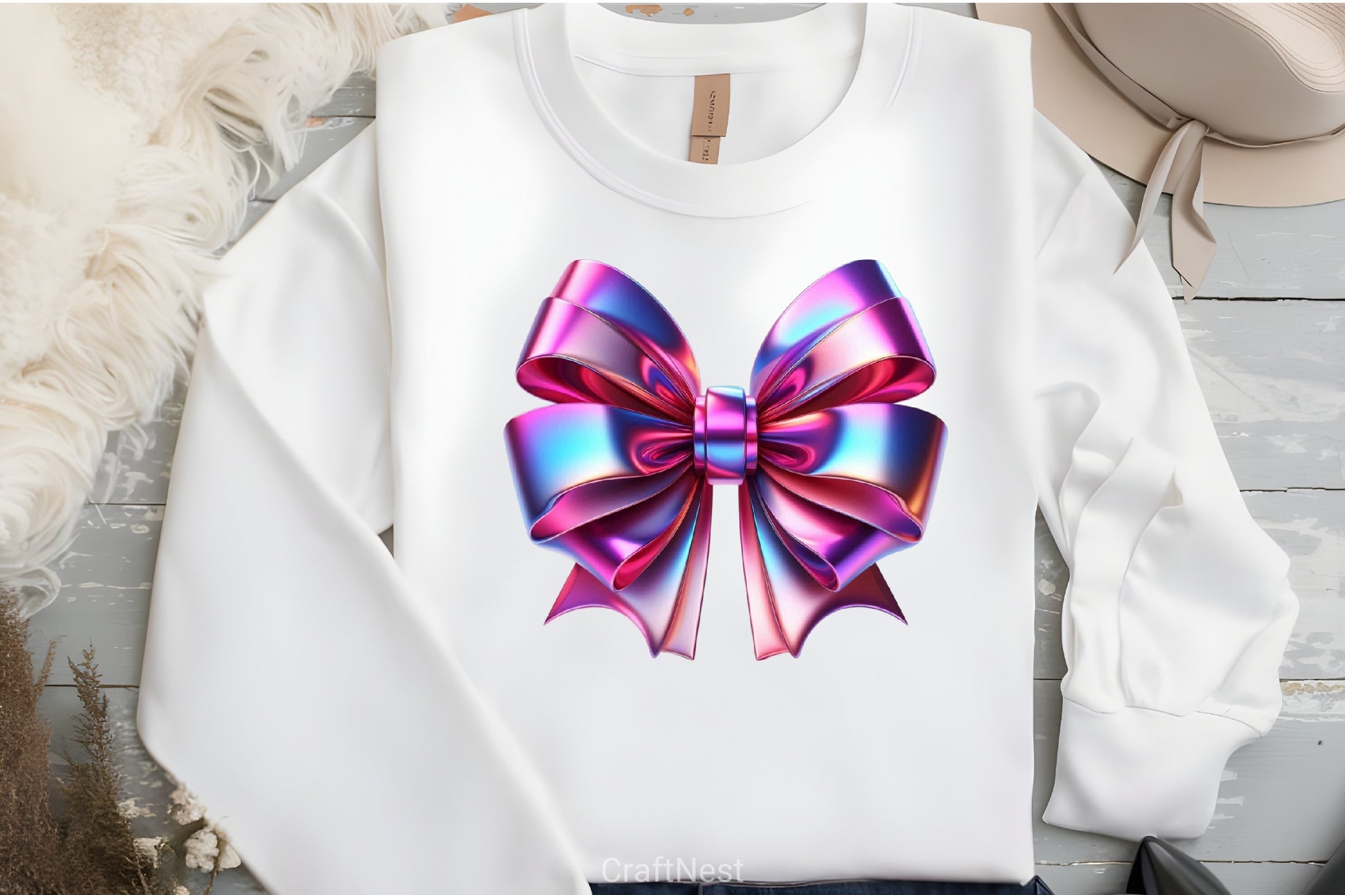 Shiny Pink & Purple Bow Clipart Bundle - CraftNest - Digital Crafting and Art