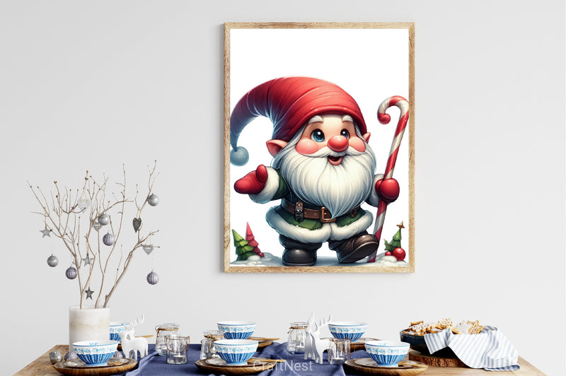 Christmas Retro Gnome Clipart Bundle - CraftNest - Digital Crafting and Art