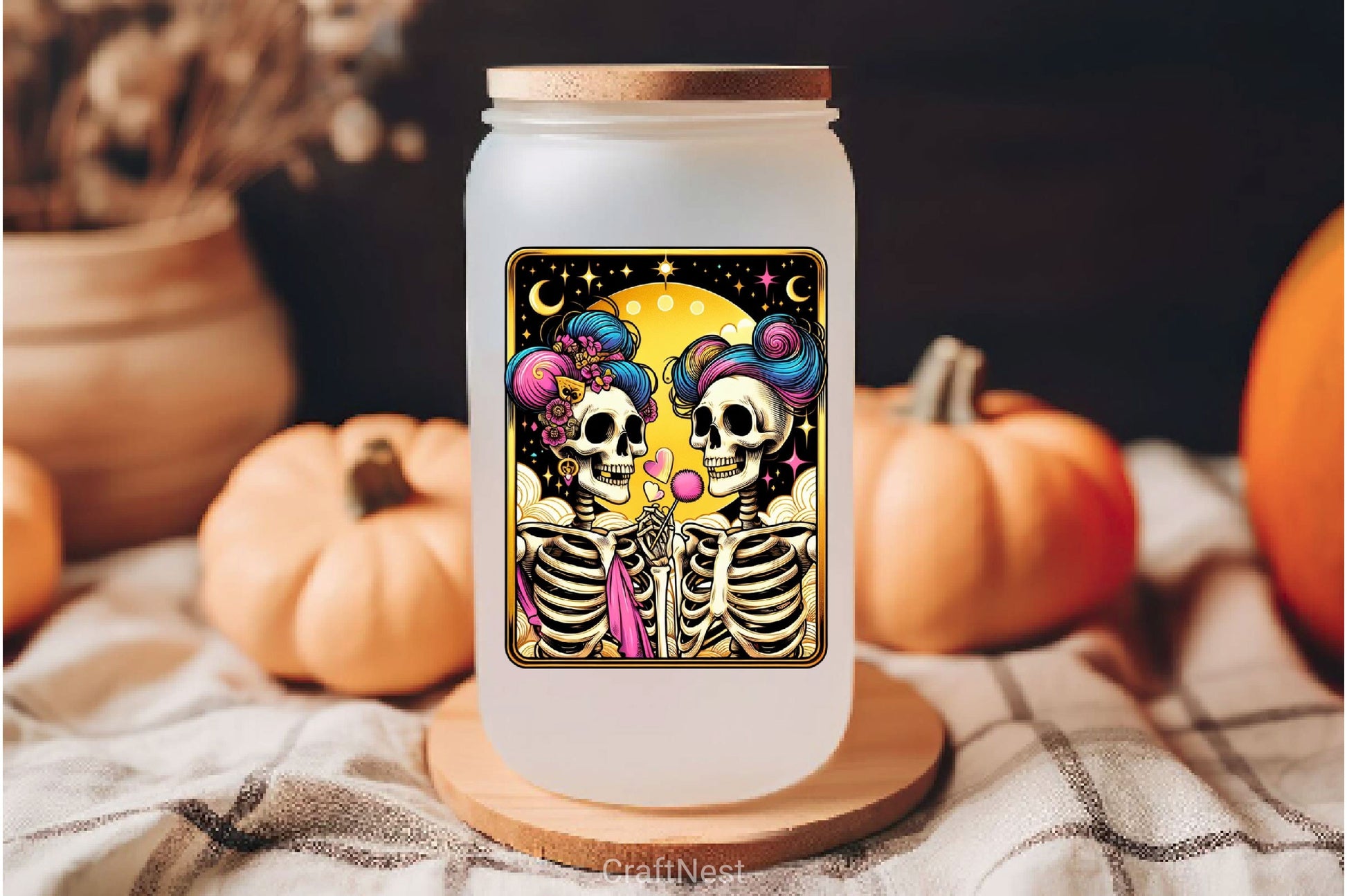 The Lovers Tarot Card Skeletons Clipart Bundle 1 - CraftNest - Digital Crafting and Art