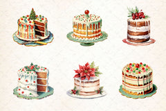 Christmas Cake Clipart Bundle 9 - CraftNest - Digital Crafting and Art