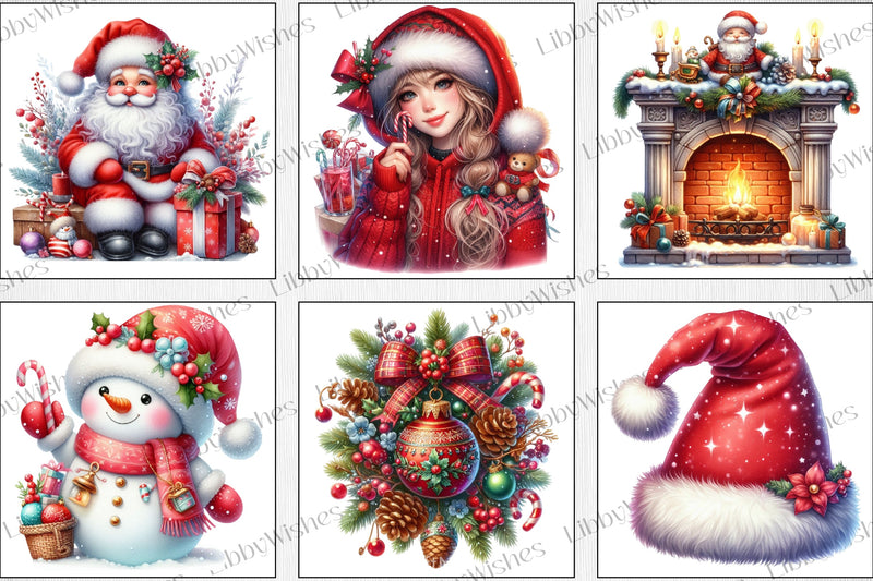 Festive Christmas Clipart Bundle - CraftNest - Digital Crafting and Art