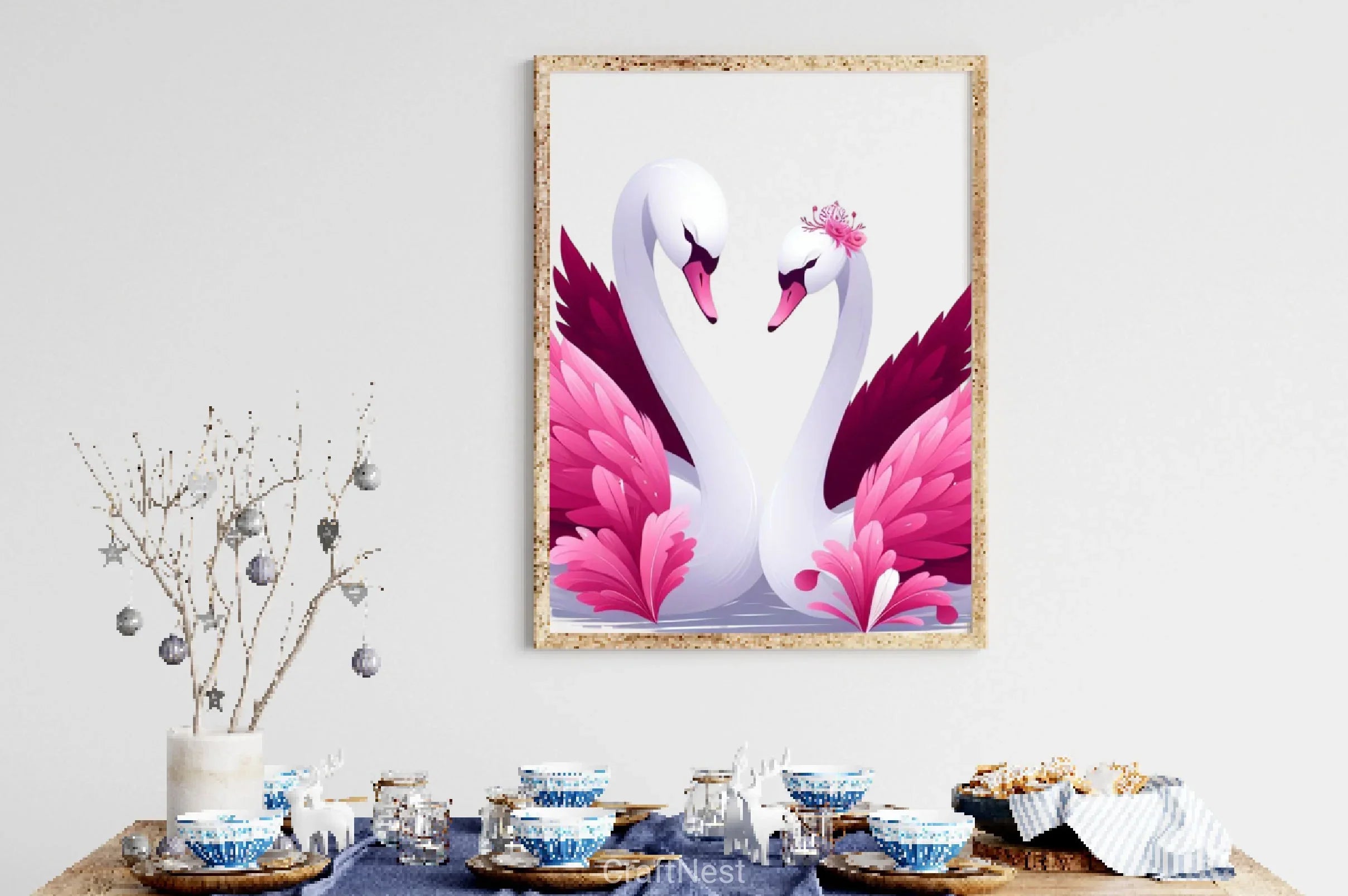 Swan Couple Clipart Bundle - CraftNest - Digital Crafting and Art