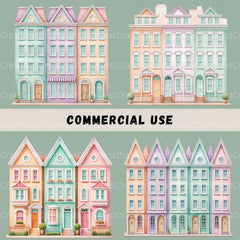 Row House Borders Clipart Bundle - CraftNest - Digital Crafting and Art