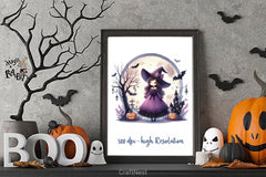 Halloween Cute Witch Clipart Bundle 4 - CraftNest - Digital Crafting and Art