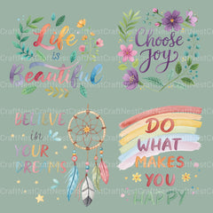 Positive Quotes 2 Clipart Bundle - CraftNest - Digital Crafting and Art