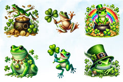 St. Patrick's Frog Clipart Bundle - CraftNest - Digital Crafting and Art