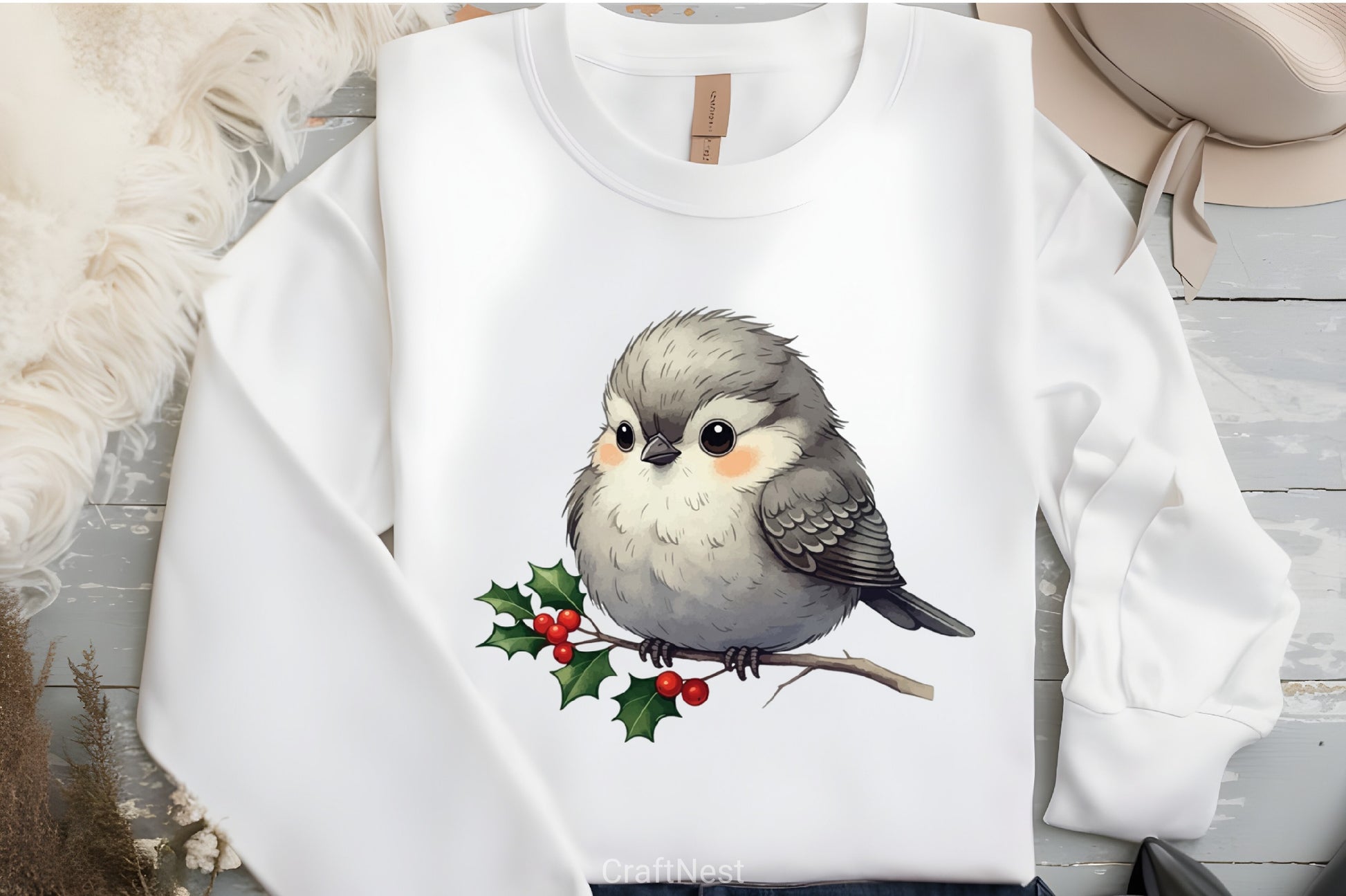 Cute Christmas Bird Clipart Bundle - CraftNest - Digital Crafting and Art