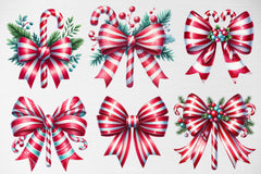 Christmas Candy Bow Clipart Bundle - CraftNest - Digital Crafting and Art