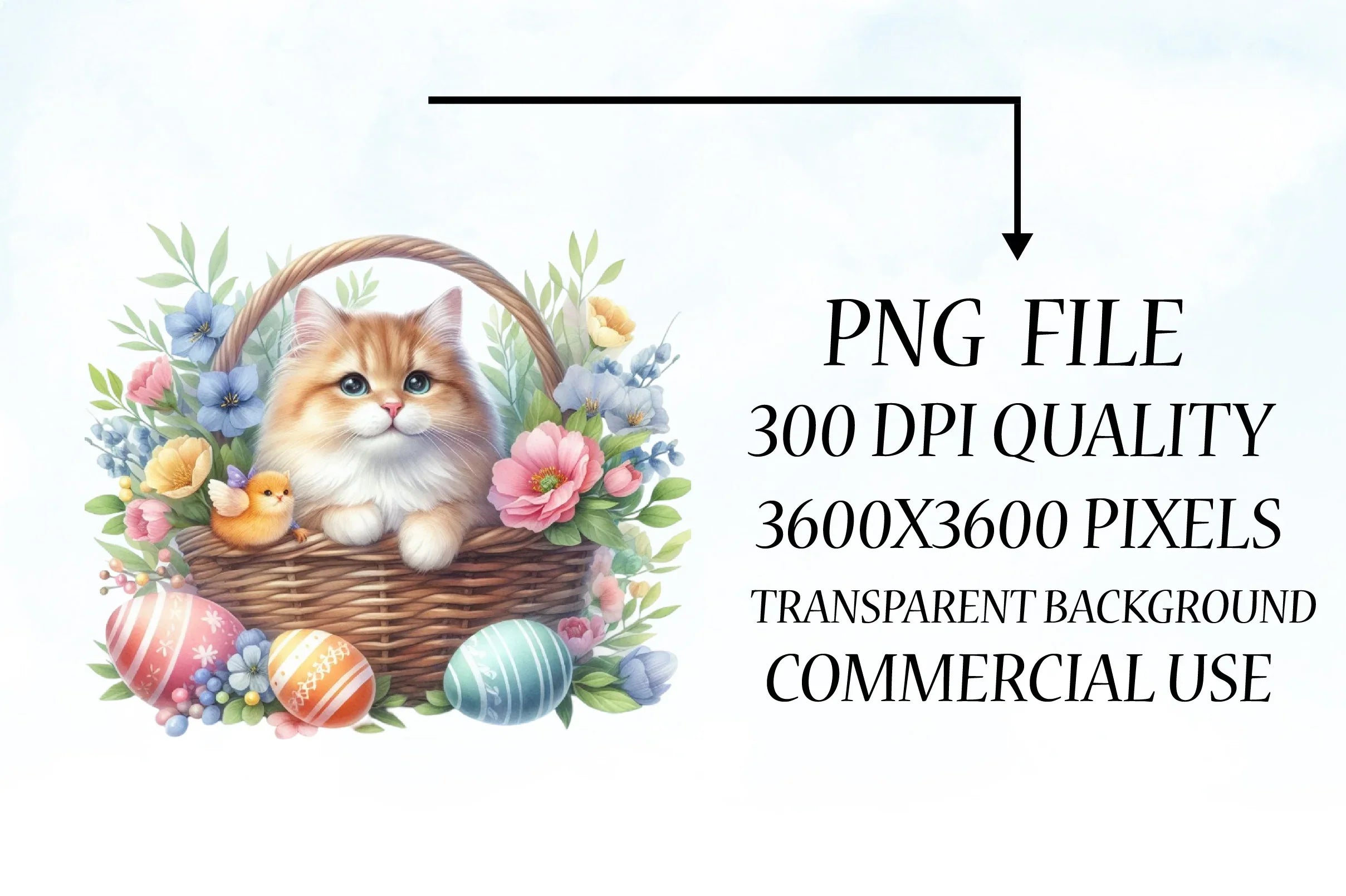 Easter Kitten Basket Clipart Bundle - CraftNest - Digital Crafting and Art
