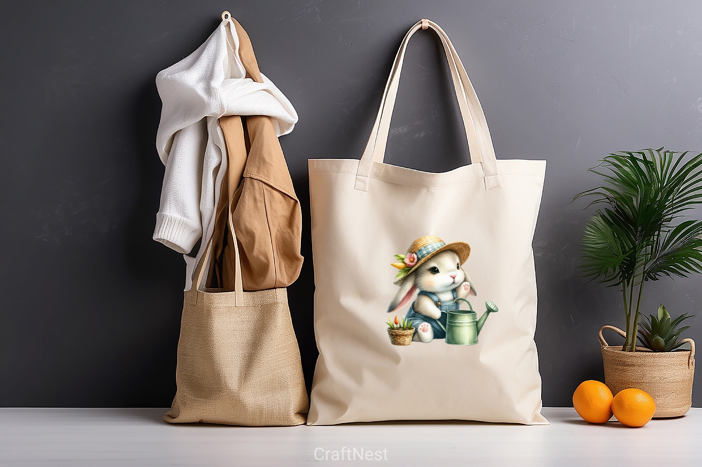 Bunny Flowers Clipart Bundle - CraftNest - Digital Crafting and Art