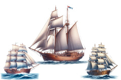 Schooner Ship Clipart Bundle - CraftNest - Digital Crafting and Art