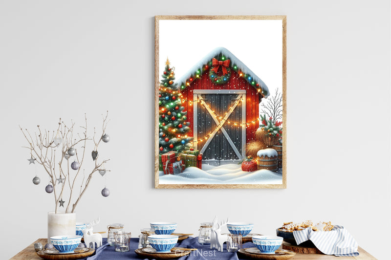 Christmas Door Clipart Bundle 3 - CraftNest - Digital Crafting and Art