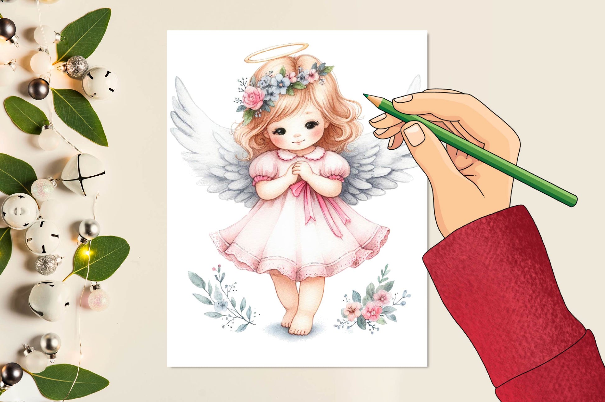Cute Girl Angel Clipart Bundle - CraftNest - Digital Crafting and Art