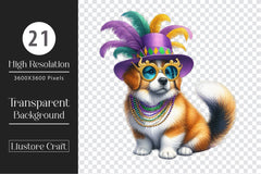 Mardi Gras Dog Clipart Bundle 2 - CraftNest - Digital Crafting and Art
