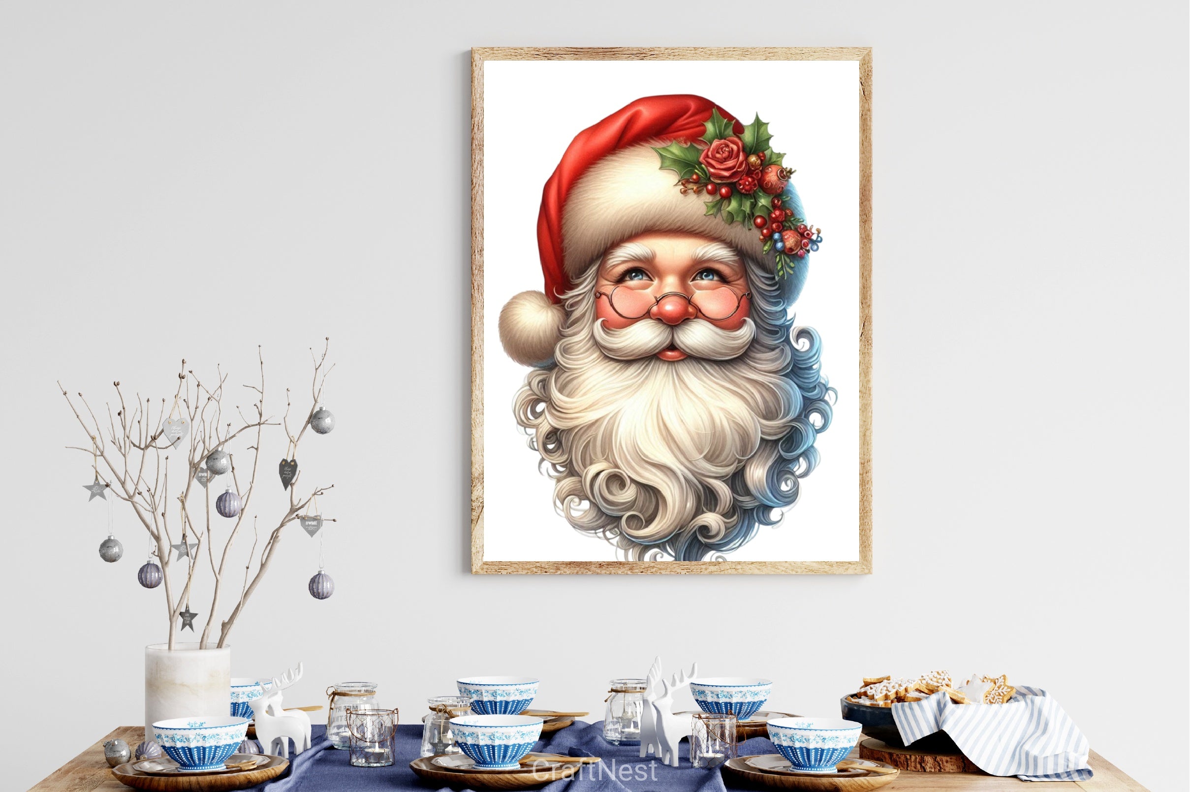 Santa Claus Christmas Presents Clipart Bundle - CraftNest - Digital Crafting and Art