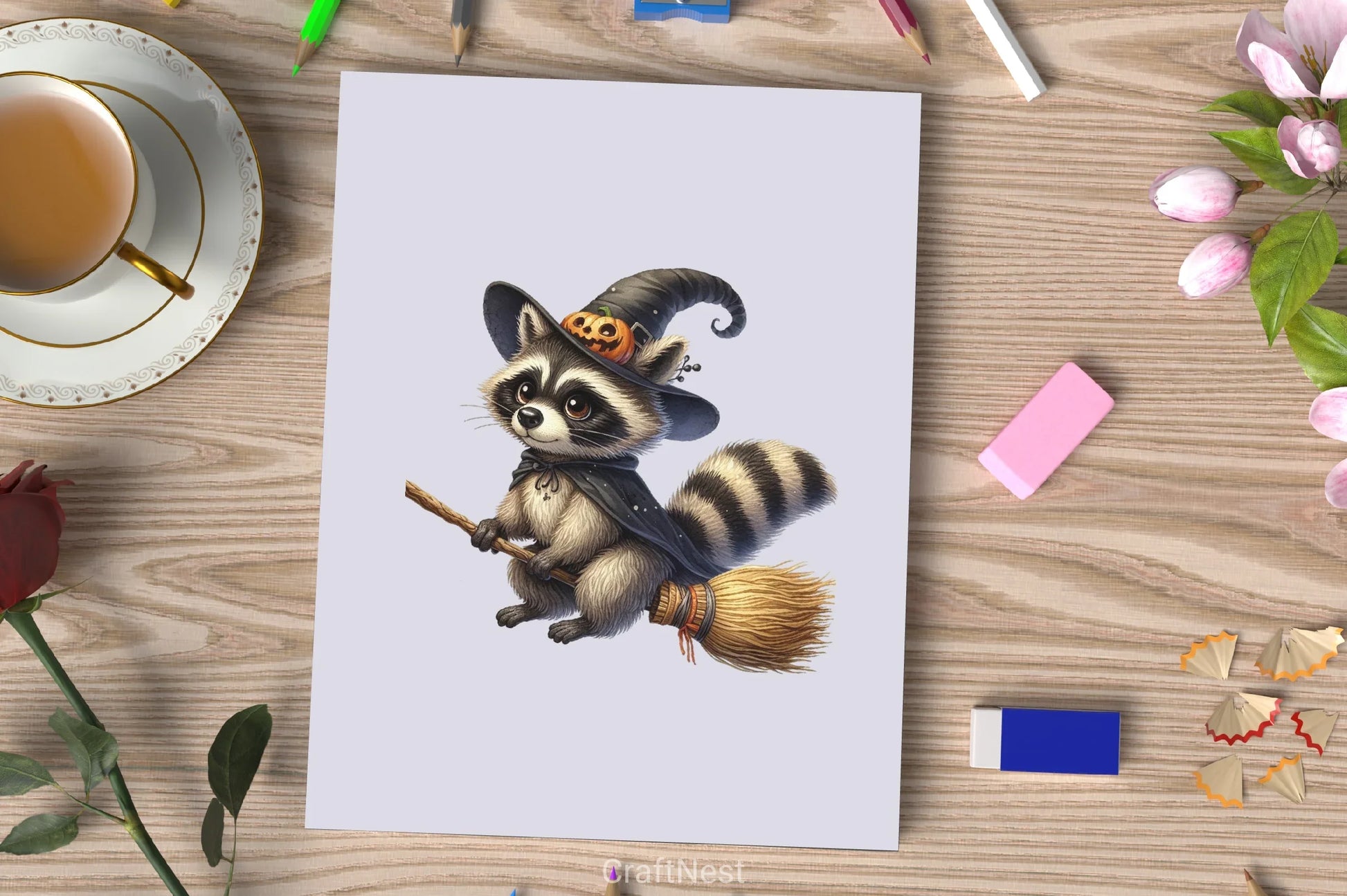 Halloween Raccoon Clipart Bundle 7 - CraftNest - Digital Crafting and Art