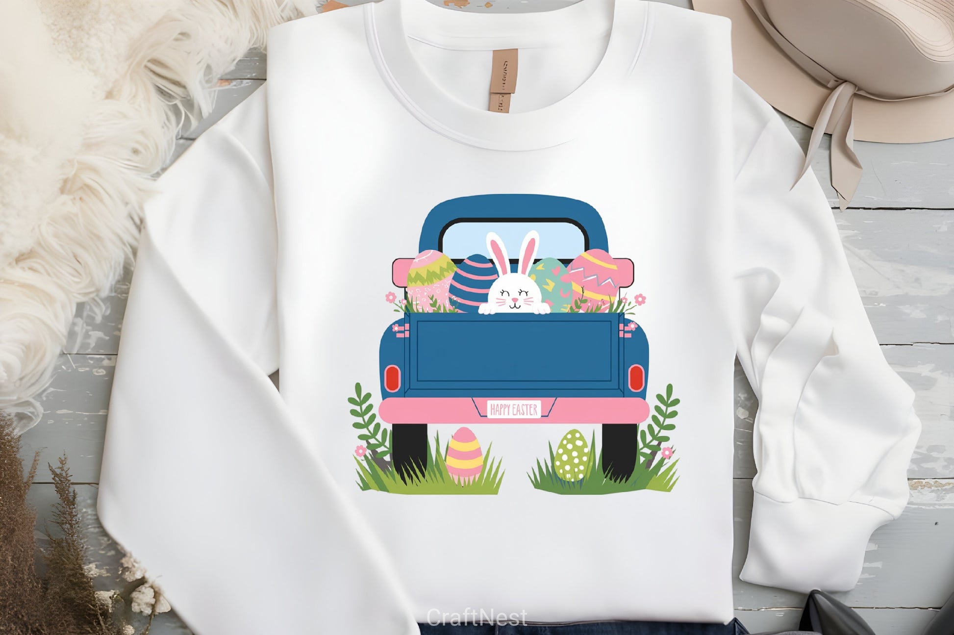 Easter Truck Monogram Clipart Bundle - CraftNest - Digital Crafting and Art