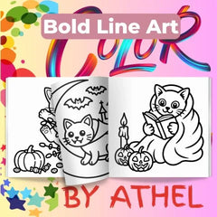 Halloween Cats Coloring Book Bundle - CraftNest - Digital Crafting and Art