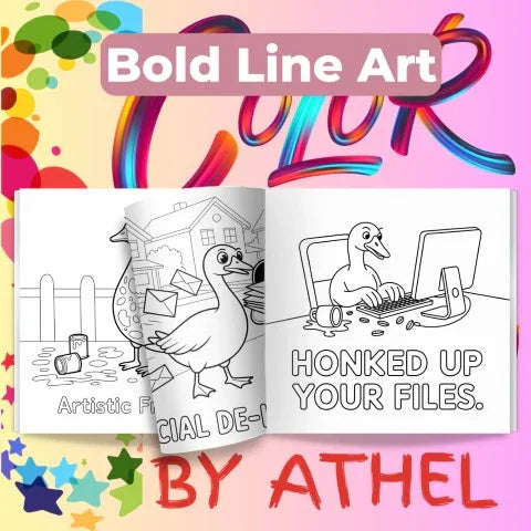 Feathered Mayhem: Goose Coloring Book Bundle - CraftNest - Digital Crafting and Art
