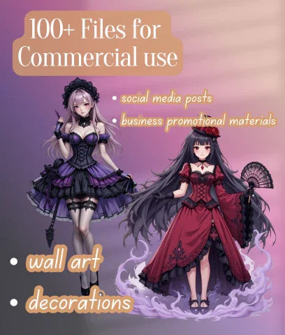 Gothic Lolita SVG Bundle - CraftNest - Digital Crafting and Art