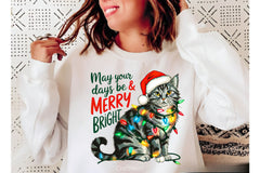 Merry And Bright Cat Christmas Clipart Bundle - CraftNest - Digital Crafting and Art