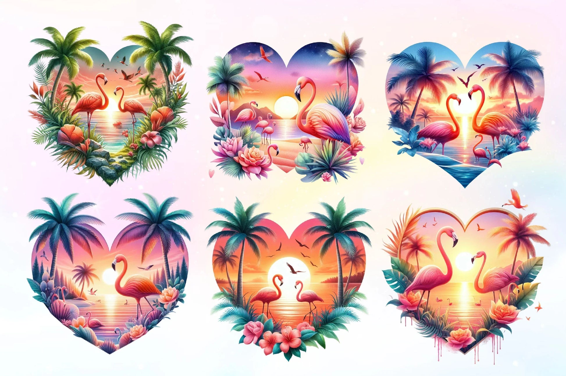 Heart Shaped Sunset Clipart Bundle 2 - CraftNest - Digital Crafting and Art