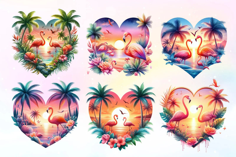 Heart Shaped Sunset Clipart Bundle 2 - CraftNest - Digital Crafting and Art