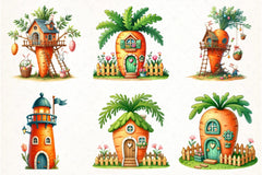 Easter Carrot House Clipart Bundle 1 - CraftNest - Digital Crafting and Art