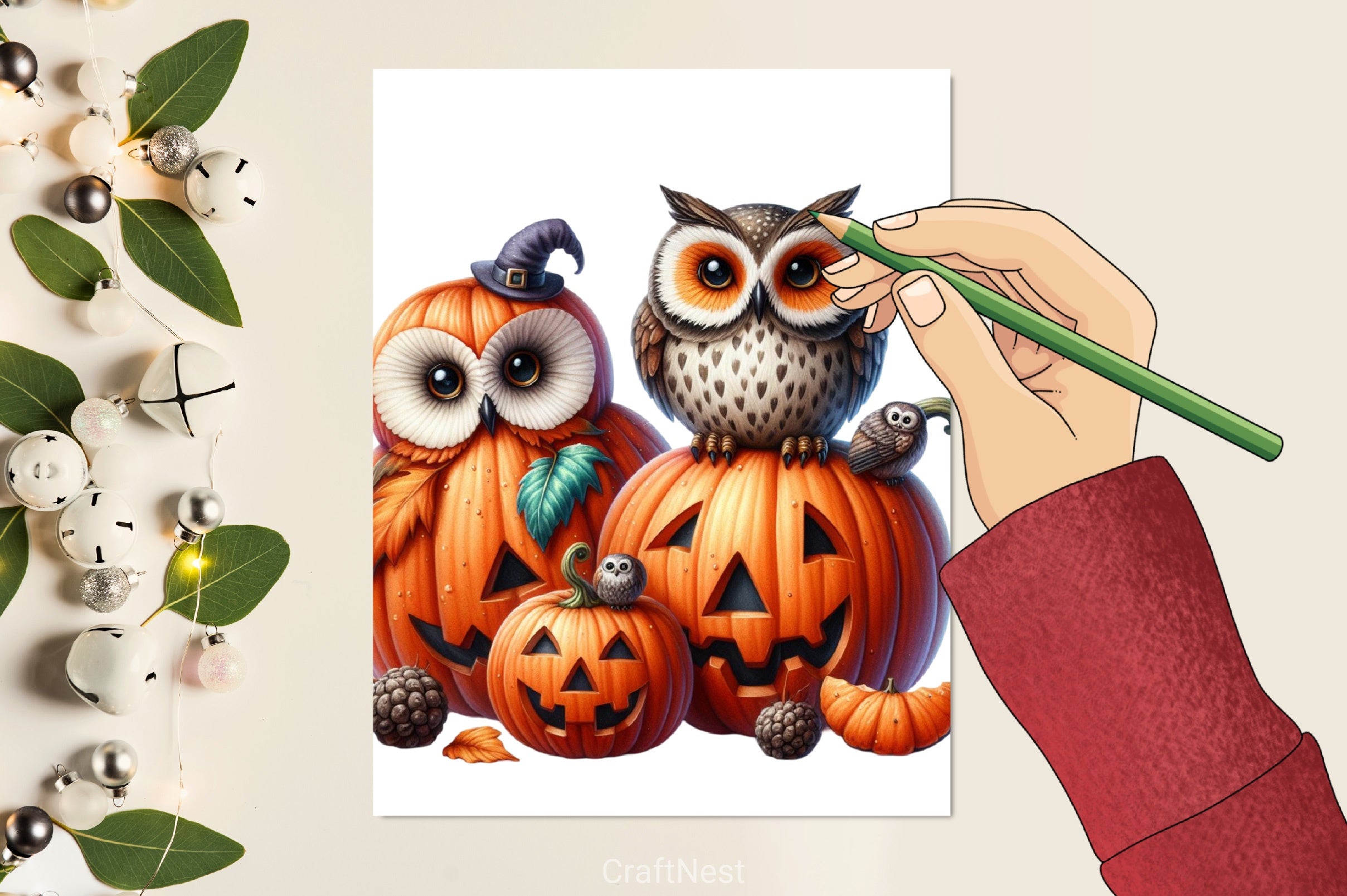 Autumn Owl Clipart Bundle - CraftNest - Digital Crafting and Art