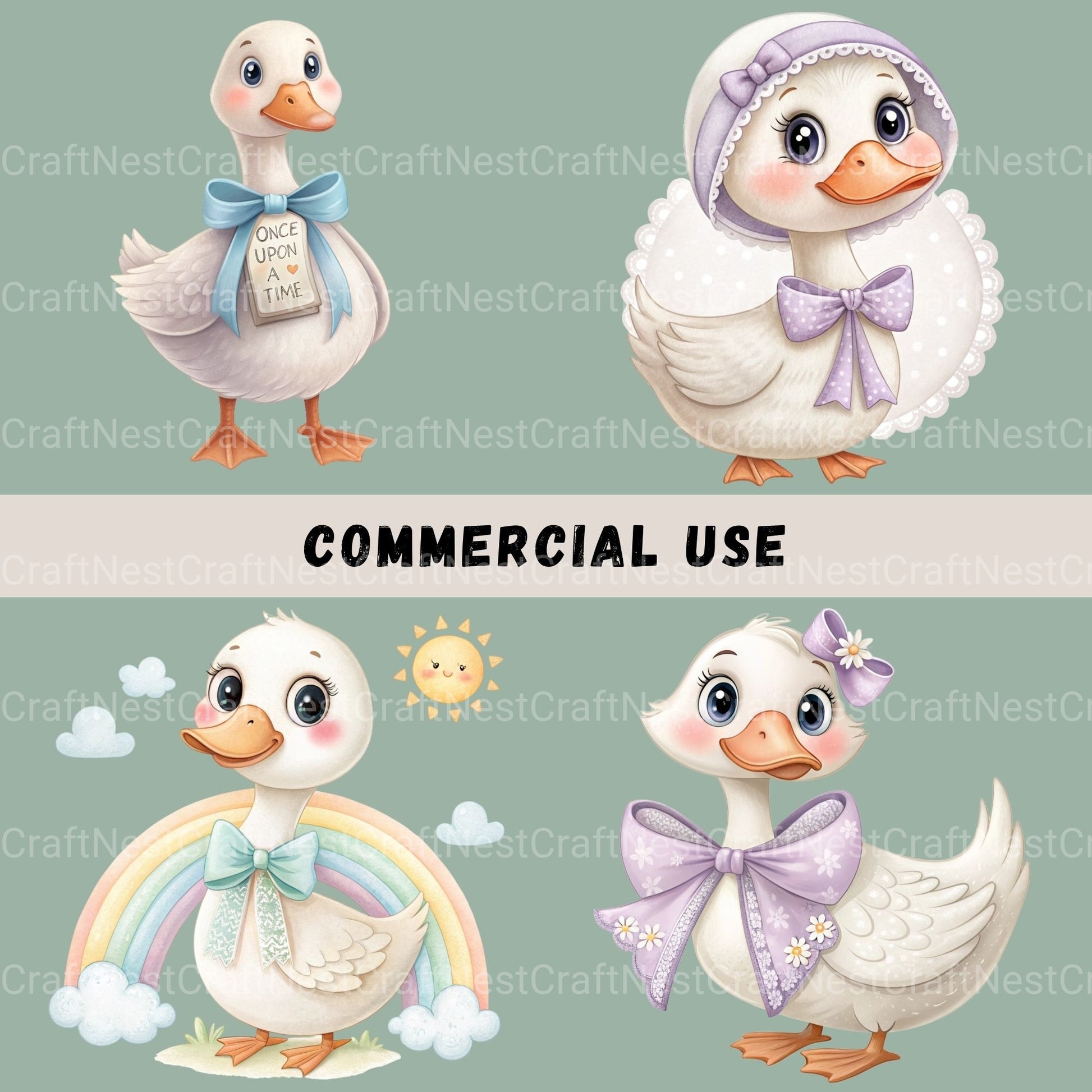 Goose Nursery Clipart Bundle - CraftNest - Digital Crafting and Art