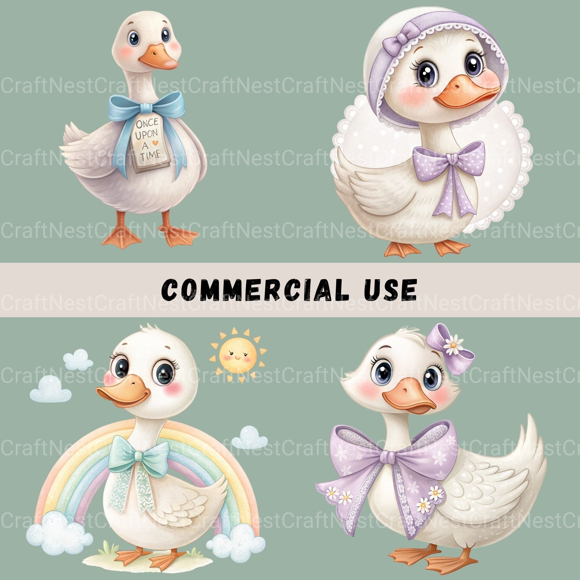 Goose Nursery Clipart Bundle - CraftNest - Digital Crafting and Art