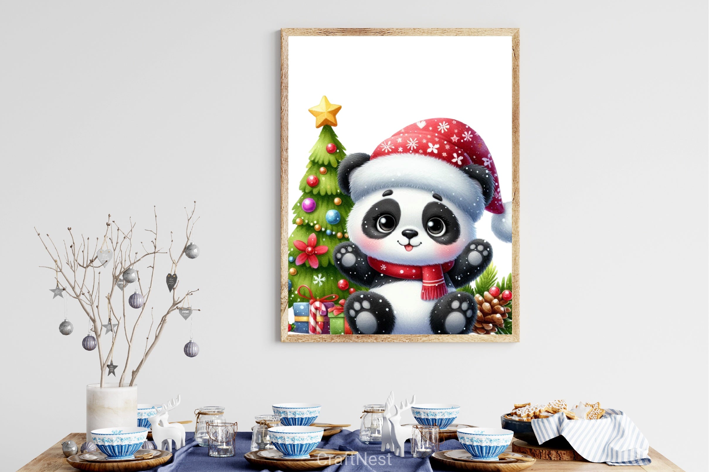 Christmas Panda Clipart Bundle 4 - CraftNest - Digital Crafting and Art