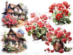 Fall Geraniums Clipart - CraftNest