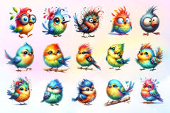 Funny Bird Clipart Bundle 5 - CraftNest - Digital Crafting and Art