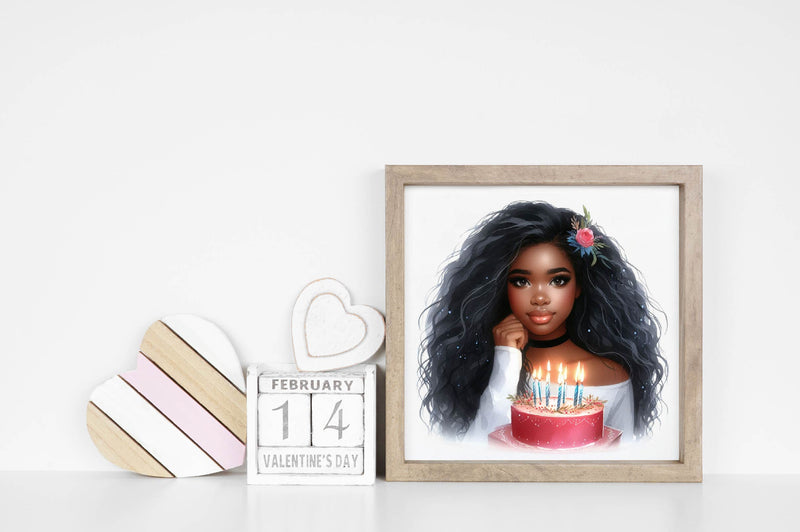 American Birthday Black Girl Clipart Bundle - CraftNest - Digital Crafting and Art