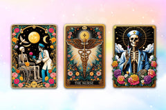 Nurse Funny Tarot Card Skeleton Clipart Bundle - CraftNest - Digital Crafting and Art