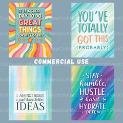 Positive Affirmations Clipart Bundle - CraftNest - Digital Crafting and Art