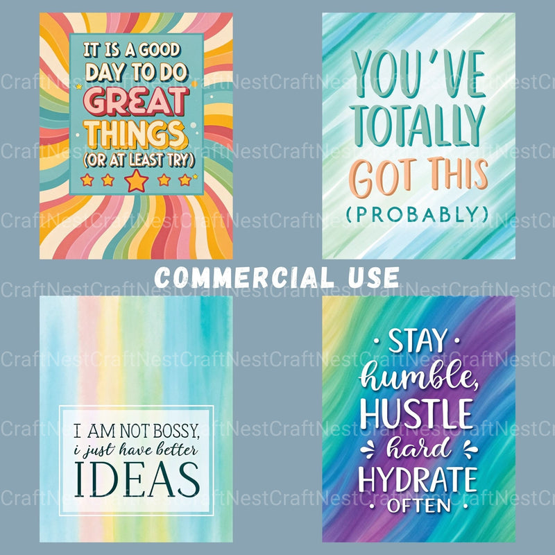 Positive Affirmations Clipart Bundle - CraftNest - Digital Crafting and Art