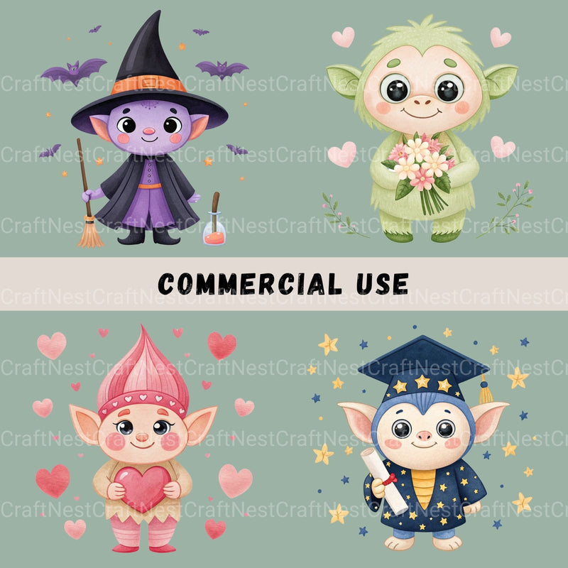 Trolls Updated Clipart Bundle - CraftNest - Digital Crafting and Art