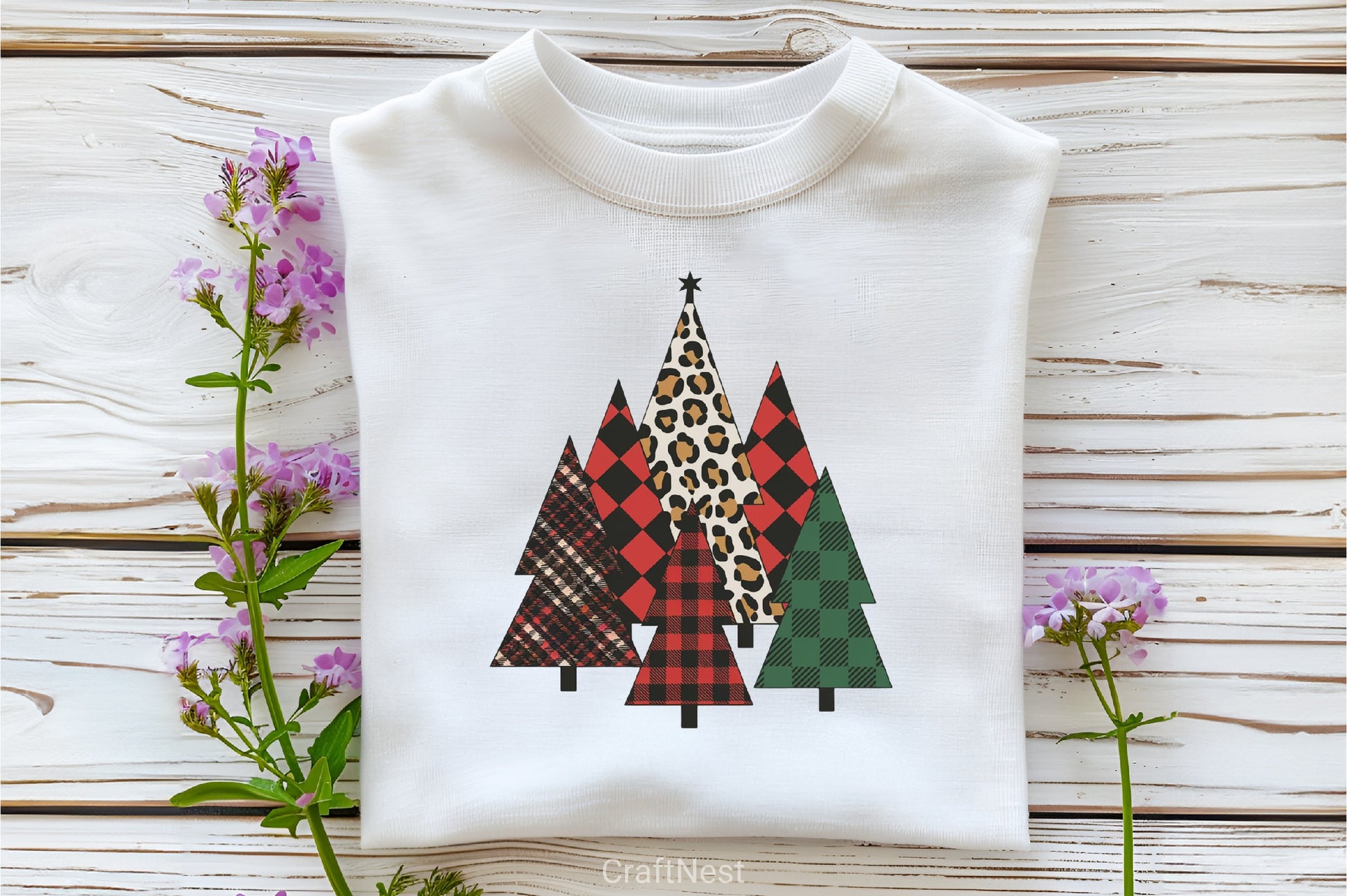 Christmas Tree Buffalo Plaid Clipart Bundle - CraftNest - Digital Crafting and Art