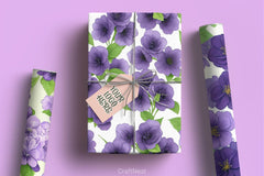 Purple Flowers Digital Papers - CraftNest - Digital Crafting and Art